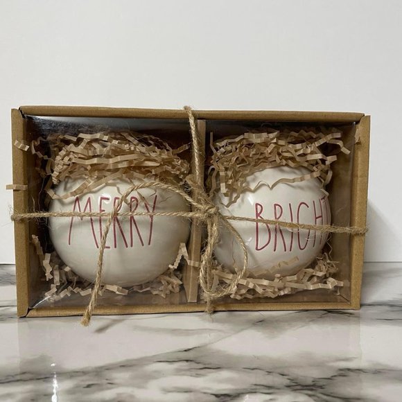 Rae Dunn Ceramic Christmas Ornaments Bundle - Picture 5 of 8